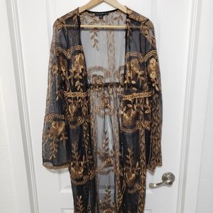 Bronze floral kimono